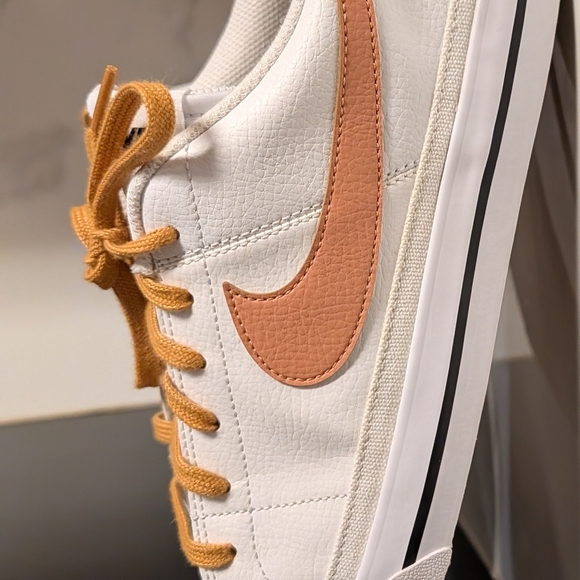 Nike Court Legacy 'White Light Cognac' Sneakers Men's Size 10.5 Like New - Picture 5 of 10